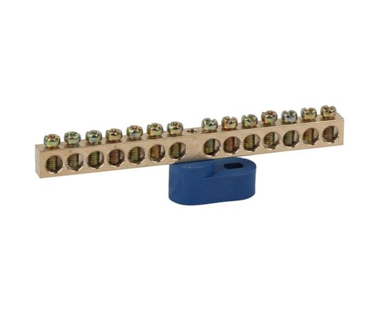 Шина ЭРА NO2221171 N ноль, на одном угловом изоляторе, ШНИ-6х9-14-У1-Синий Б0044149 