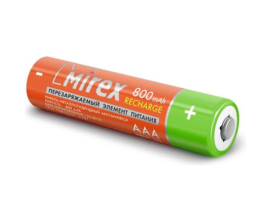 Аккумулятор Mirex, Ni-MH HR03 / AAA 800mAh 1,2V 4 шт ecopack 23702-HR03-08-E4 