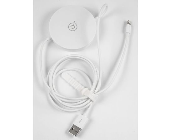Беспроводная зарядка USAMS US-CC096 с кабелем USB - Lightning, 2A, белый CC96WH02 УТ000019964 