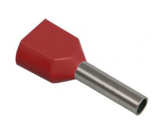 Наконечник IEK НШвИ, 2x0,75-8 мм2, темно-красный, ИЭК, НГИ2, 100 шт, UTE10-D75-100 