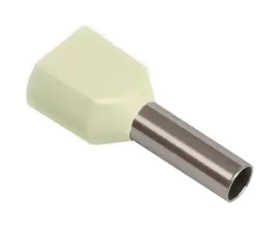 Наконечник IEK НШвИ, 2x10-14, ИЭК, НГИ2, 100шт, слоновая кость UTE10-D10-0-100 