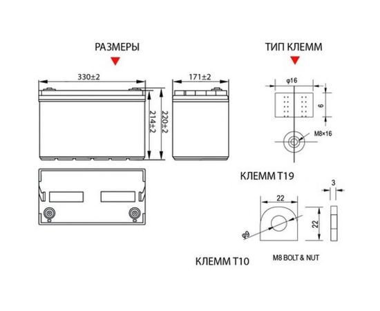 Батарея аккумуляторная Vektor Energy GL 12-100 75989 – изображение 2