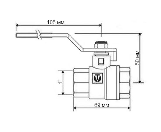 Шаровой кран 1" Valtec VT.215.N.06 36907 – изображение 2