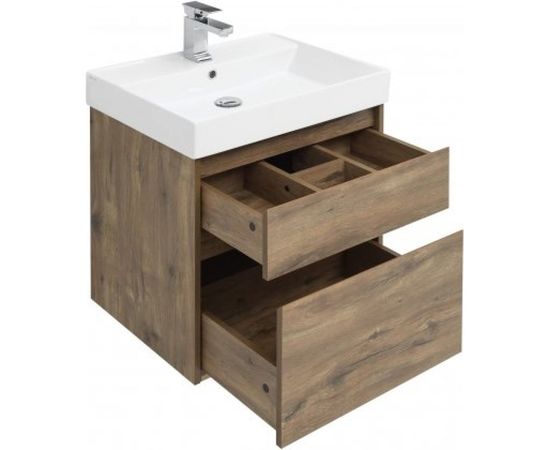 Тумба Aquanet Nova Lite 60 2 ящика, цвет дуб рустикальный 00249512 – изображение 2