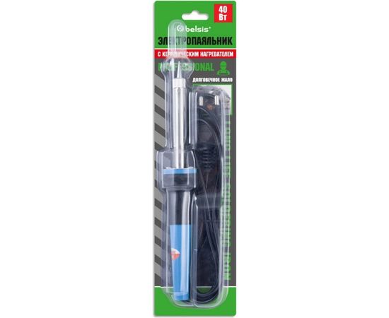 Паяльник Belsis 40 Вт, двухкомпонентная пластиковая ручка BSI0940 – изображение 2