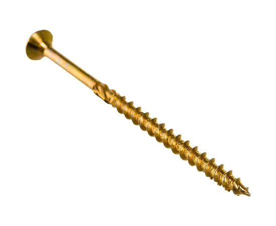 Шуруп Rusconnect CS 03560 с/нарез. д/дерева, потай, 3,5х60, 200 шт. Желтый цинк 313560 – изображение 3