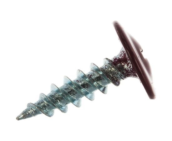 Саморез Tech-Krep ШСММ 4,2х16 темно-красный KP RAL 3005 20 шт, пакет 125489 – изображение 3