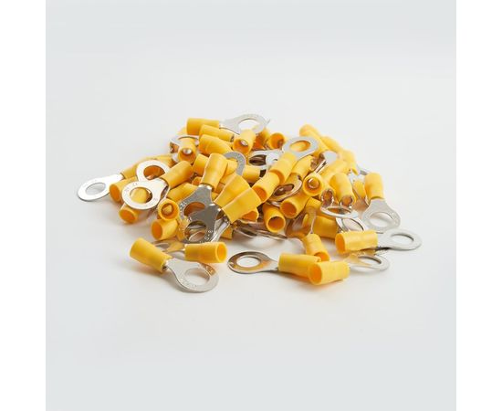 Кольцевой изолированный наконечник STEKKER М8 4-6 - 0,6 мм, желтый 39423 – изображение 3