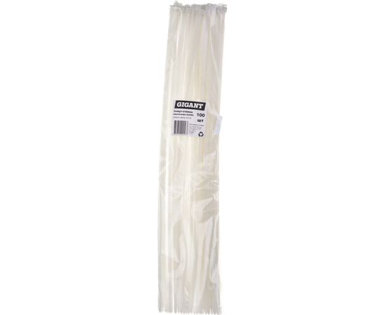 Ленточная хомут-стяжка Gigant 5х500 белый, 100 шт G/1/22 – изображение 4