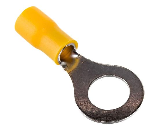 Кольцевой изолированный наконечник STEKKER М8 4-6 - 0,6 мм, желтый 39423 – изображение 5