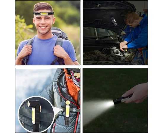 Аккумуляторный налобный фонарь Focusray 2100 трансформер 10W COB 890033 – изображение 6