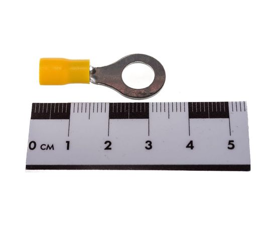 Кольцевой изолированный наконечник STEKKER М8 4-6 - 0,6 мм, желтый 39423 – изображение 7