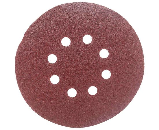 Круг шлифовальный на липучке по дереву/металлу 10 шт. (150 мм; P100; 8 отверстий) Gigant G-1031 