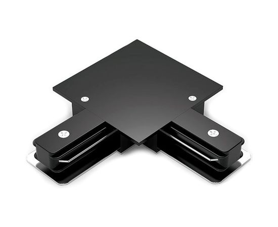 Угловой коннектор для встраиваемых трековых шинопроводов GAUSS черный 1/50 TR133 