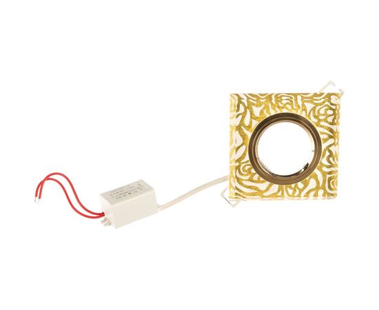 Точечный светильник Gauss Backlight золотой узор/золото Gu5.3 LED подсветка 2700K BL063 