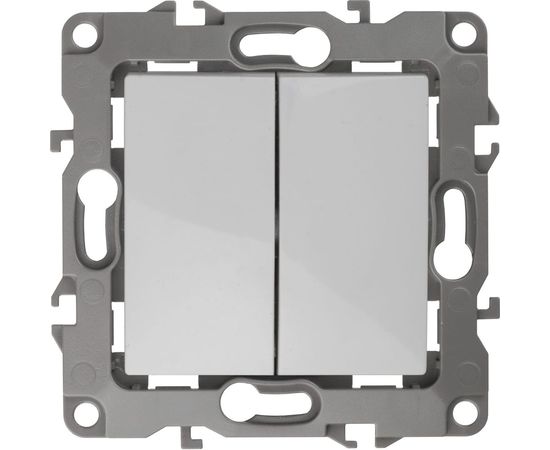 Двойной выключатель ЭРА 12-1004-01 10АХ-250В, IP20, без м.лапок, 12, белый Б0014651 