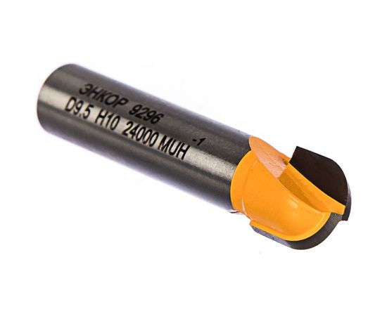 Фреза пазовая галтельная (9.5х10 мм; R 4.8 мм; хвостовик 8 мм) по дереву Энкор 9296 