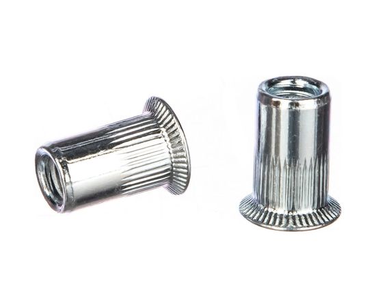 Заклепка с внутренней резьбой Kenner потайной бортик Белый цинк м6х1,0х16 500шт зрп6 