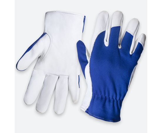 Кожаные перчатки Jeta Safety Locksmith синий/белый JLE321-10/XL 