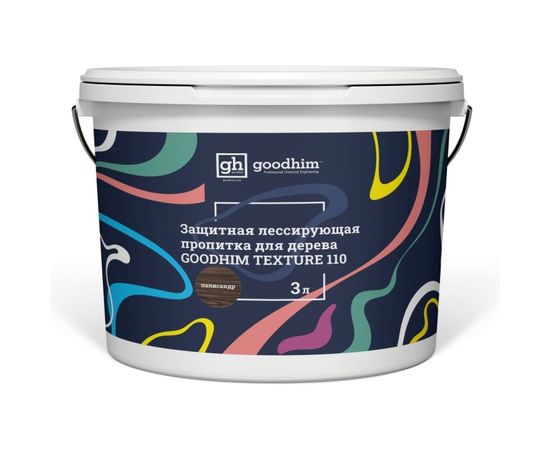 Защитная лессирующая пропитка для дерева Goodhim TEXTURE 110 Палисандр 3 л 71061 