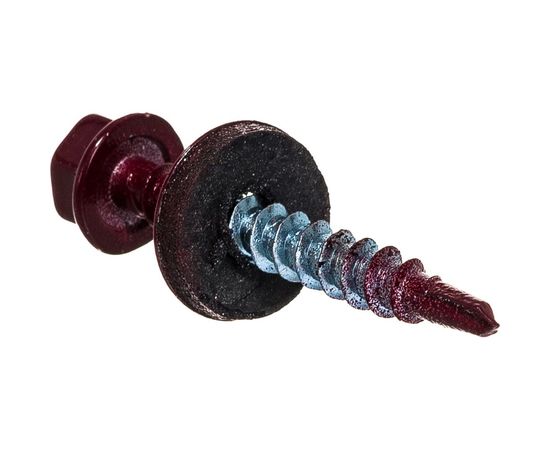 Кровельный саморез Стройметиз 4,8х35 винно-красный RAL 3005 уп. 250 шт. 2140036 