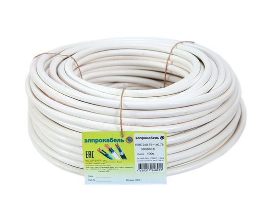 Провод ЭлПроКабель гибкий круглый ПВС 3х0,75 100м ГОСТ 4630017848287 