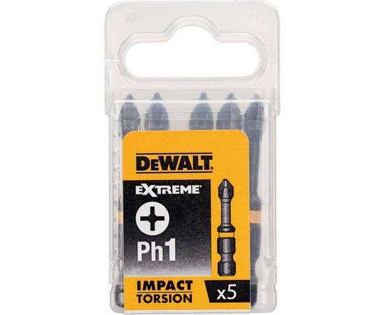 Биты ударные IMPACT Torsion Ph1, 57мм, 5шт. DEWALT DT7997T 