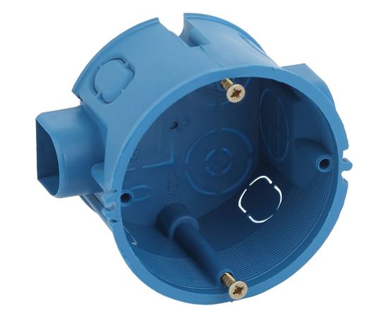 Установочная коробка ЭРА КУТС 68х45мм для твердых стен саморез, стыковочные узлы синяя IP20 Б0039186 