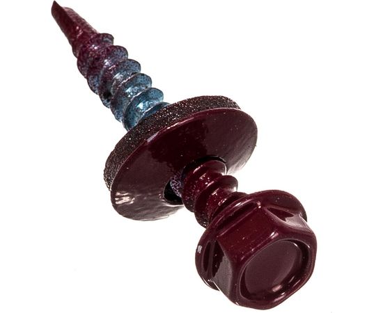 Кровельный саморез Стройметиз 4,8х35 винно-красный RAL 3005 уп. 250 шт. 2140036 – изображение 5