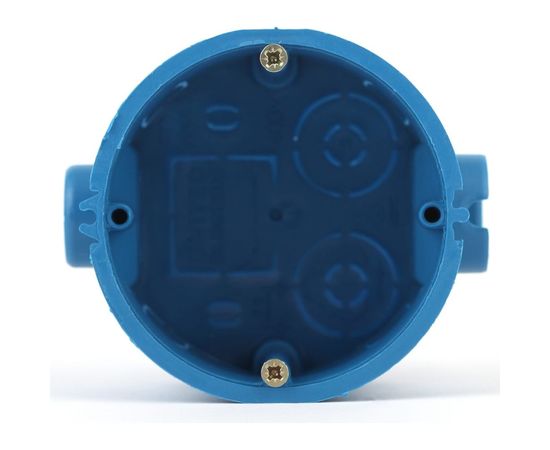 Установочная коробка ЭРА КУТС 68х45мм для твердых стен саморез, стыковочные узлы синяя IP20 Б0039186 – изображение 4