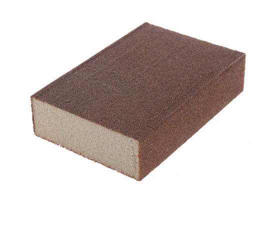 Губка абразивная 4-сторонняя (100х70х25 мм; К240/320) Энкор 20557 – изображение 2