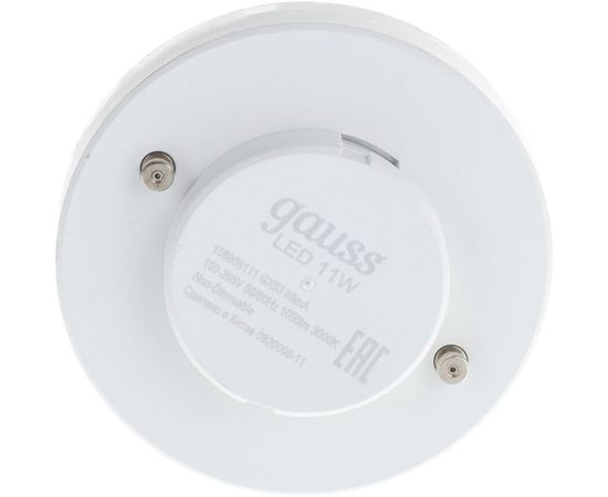 Лампа Gauss GX53, 11W, 1050lm, 3000K, LED 108008111 – изображение 2