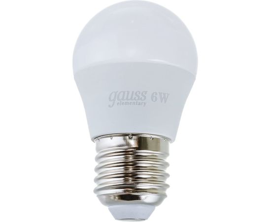 Лампа Gauss LED Elementary Шар 6W E27 470lm 6500K 53236 – изображение 2