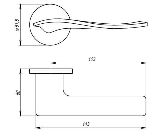 Раздельная ручка ARMADILLO AQUA URS CP-8 хром 40335 – изображение 2