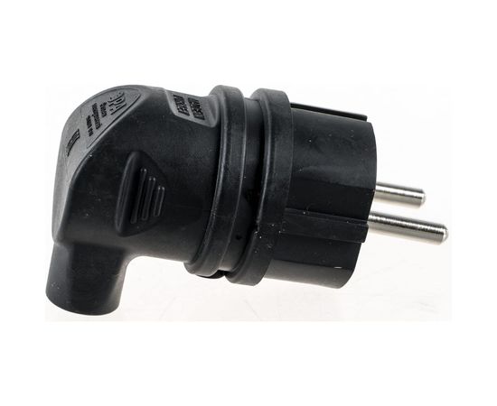 Каучуковая вилка ЭРА V9BIP44 с/з, 90градусов, с кольцом, 16A, IP44, черная Б0044542 – изображение 3