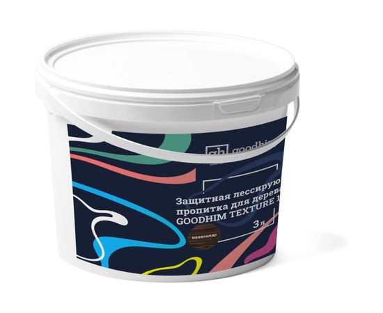 Защитная лессирующая пропитка для дерева Goodhim TEXTURE 110 Палисандр 3 л 71061 – изображение 3