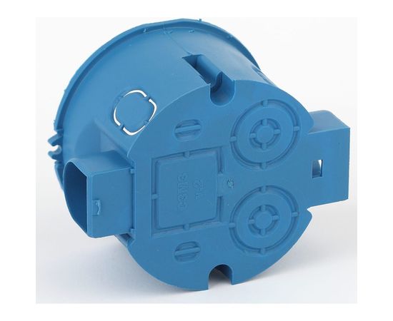 Установочная коробка ЭРА КУТС 68х45мм для твердых стен саморез, стыковочные узлы синяя IP20 Б0039186 – изображение 3