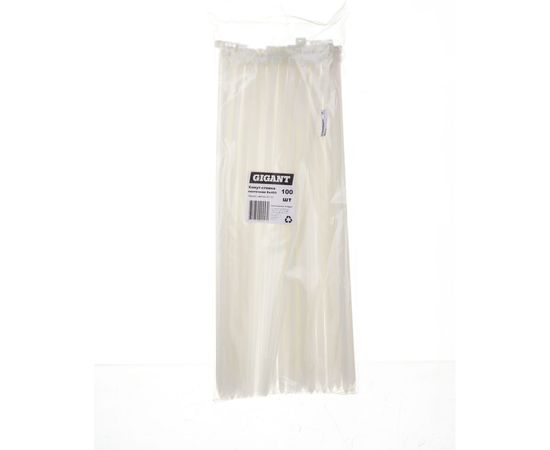 Ленточная хомут-стяжка Gigant 8х400 белый, 100 шт G/1/23 – изображение 3