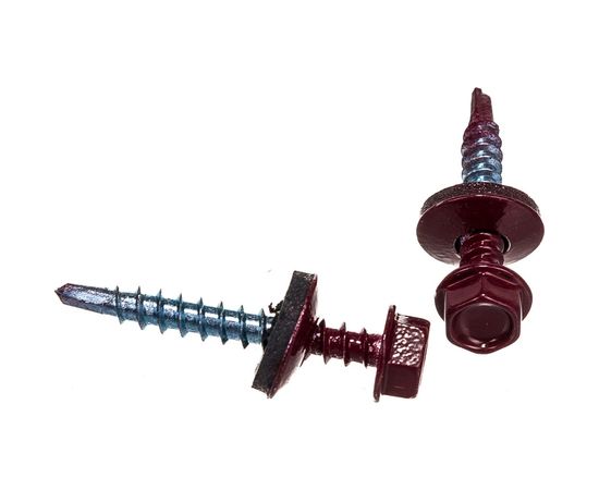 Кровельный саморез Стройметиз 4,8х35 винно-красный RAL 3005 уп. 250 шт. 2140036 – изображение 4