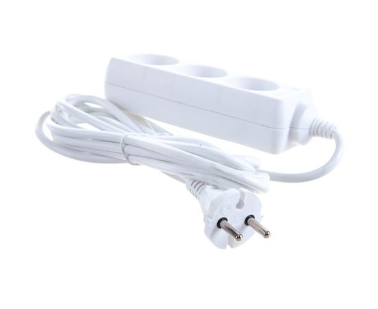 Бытовой удлинитель General Lighting Systems 3-местый, пластик 10А, длина 3м. GES-10-2x075-3-3m 470013 – изображение 3