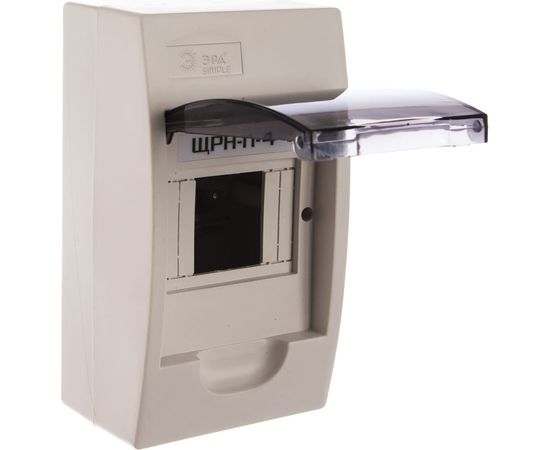 Навесной бокс ЭРА SIMPLE ЩРН-П-4 модуля, пластик IP41 Б0041521 – изображение 3