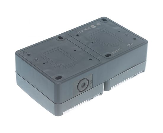 Розетка ЭРА 11-2404-03 2х2P E IP54, шторки, 16A-250В, ОУ, серый Б0020719 – изображение 4