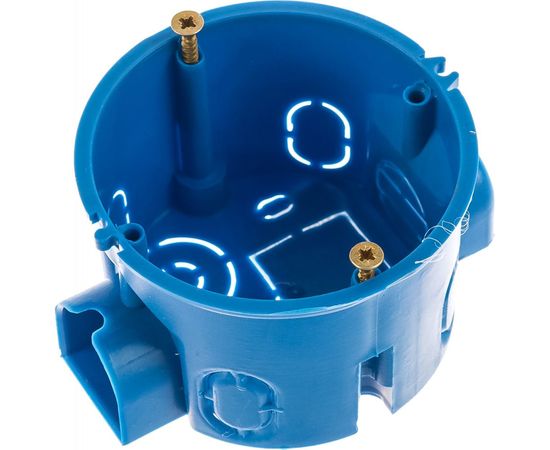 Установочная коробка ЭРА КУТС 68х45мм для твердых стен саморез, стыковочные узлы синяя IP20 Б0039186 – изображение 5