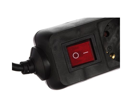 Сетевой удлинитель Фотон 16-35ЕS, 3м, 5 розеток, 16А, с выключателем, с заземлением, черный 22730 – изображение 4