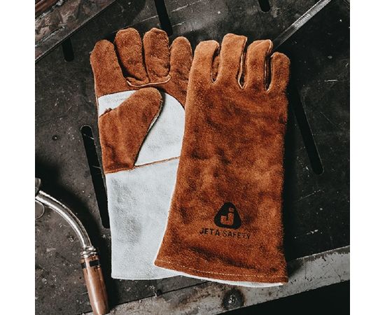 Перчатки сварщика Jeta Safety Ferrus Active 10, с крагой, цвет коричневый/оранжевый, JWK401-XL – изображение 3