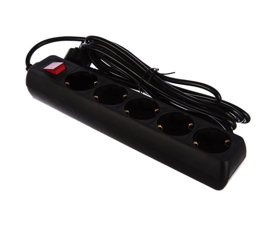 Сетевой удлинитель Фотон 16-35ЕS, 3м, 5 розеток, 16А, с выключателем, с заземлением, черный 22730 – изображение 3