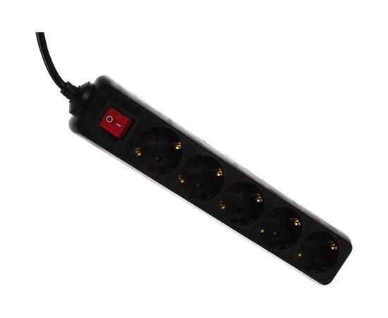Сетевой удлинитель Фотон 16-35ЕS, 3м, 5 розеток, 16А, с выключателем, с заземлением, черный 22730 – изображение 2