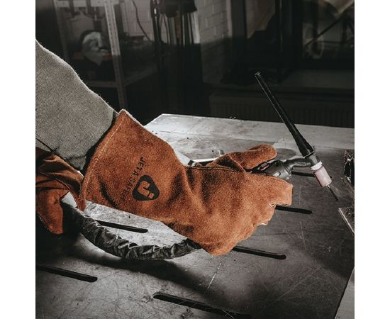 Перчатки сварщика Jeta Safety Ferrus Active 10, с крагой, цвет коричневый/оранжевый, JWK401-XL – изображение 2