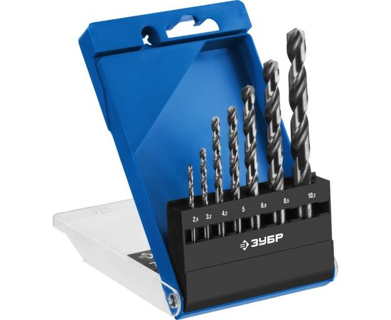 Набор сверл по металлу Проф-А 2.5-10.2 мм, 7 шт. Зубр 29625-H7R 