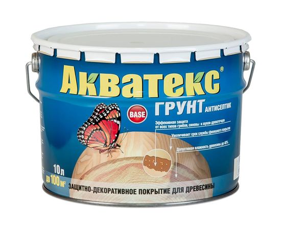 Грунт-антисептик Акватекс 10 л 14039 